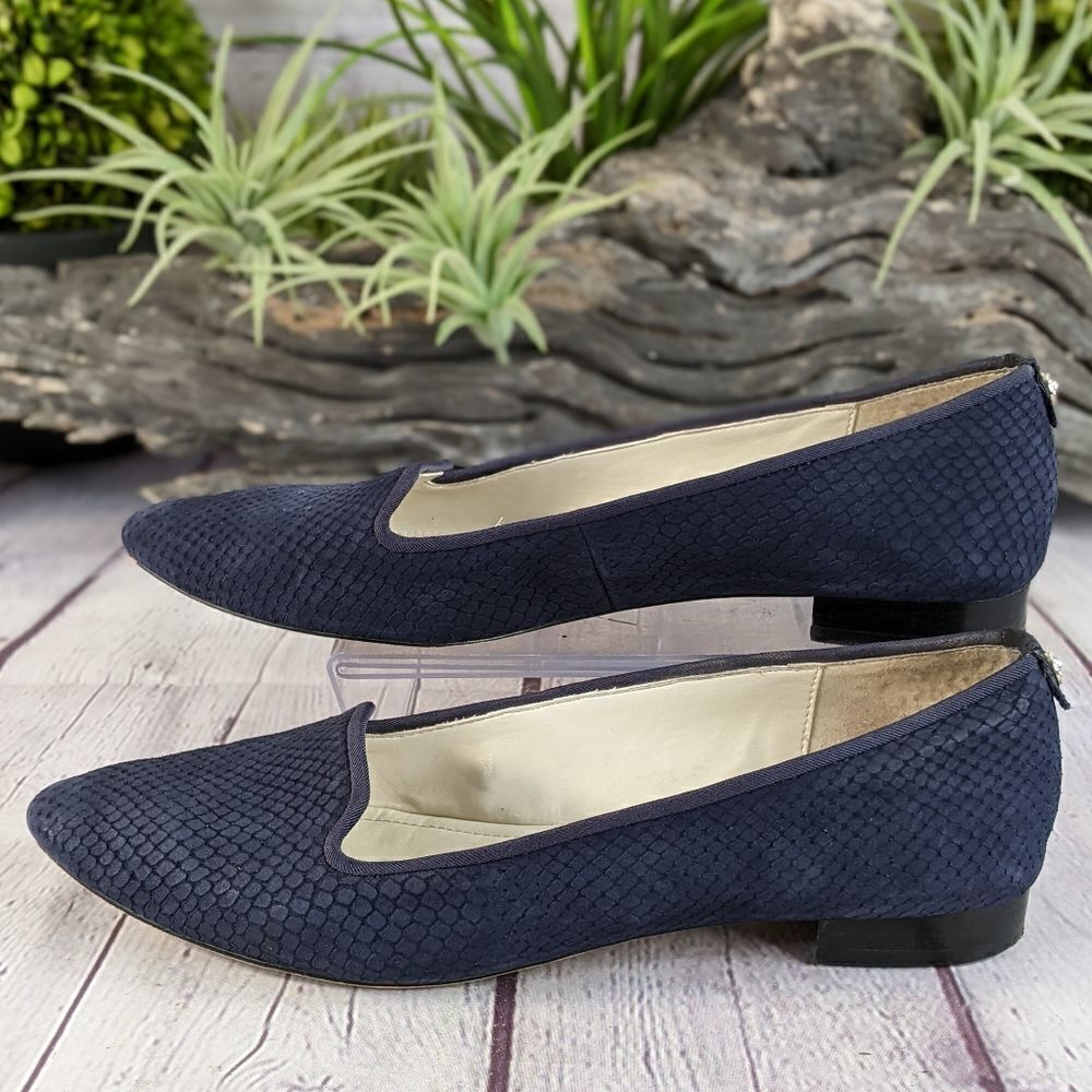 Anne Klein Akoni Snakeskin Pointed Toe Flats - Picture 4 of 9